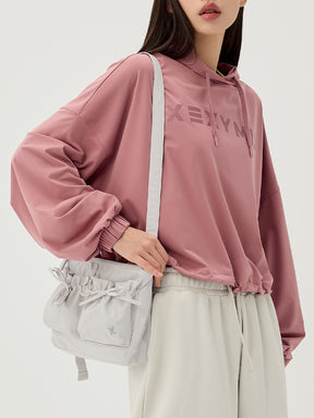 リボン シャーリング クロスバック