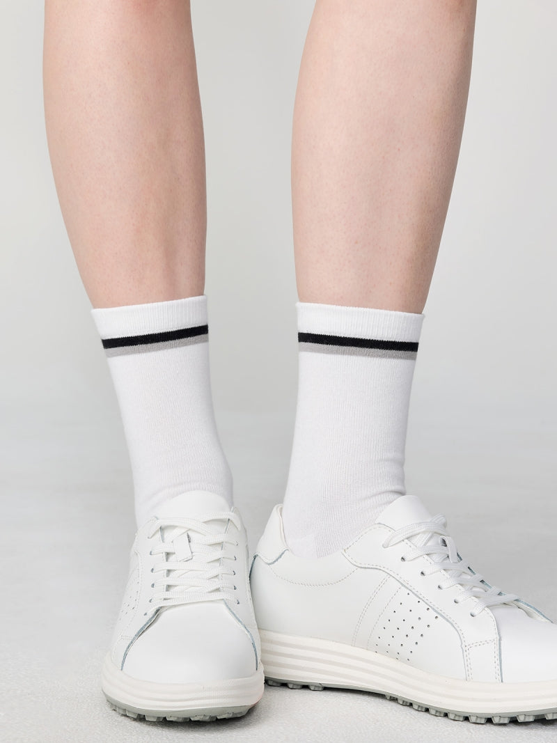 フィールド ダブルライン クルーソックス