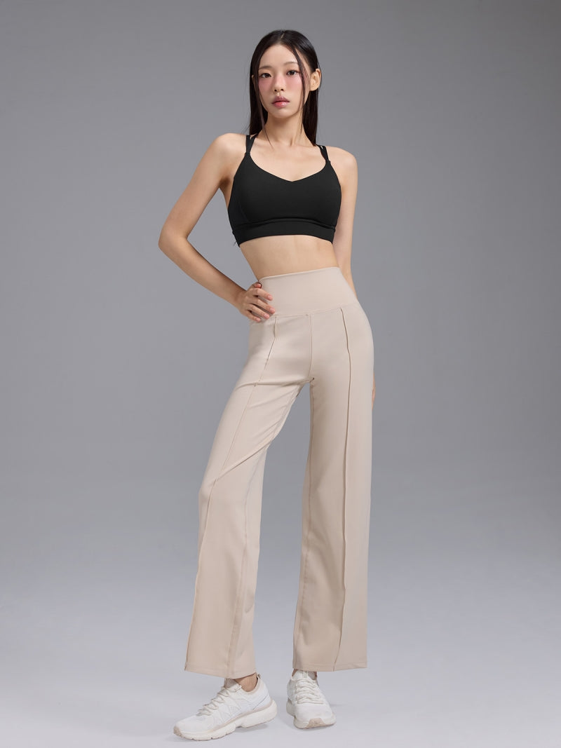 コンフォートファイン ピンタック入り ワイドパンツ ショート丈 & ロング丈