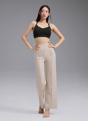 コンフォートファイン ピンタック入り ワイドパンツ ショート丈 & ロング丈