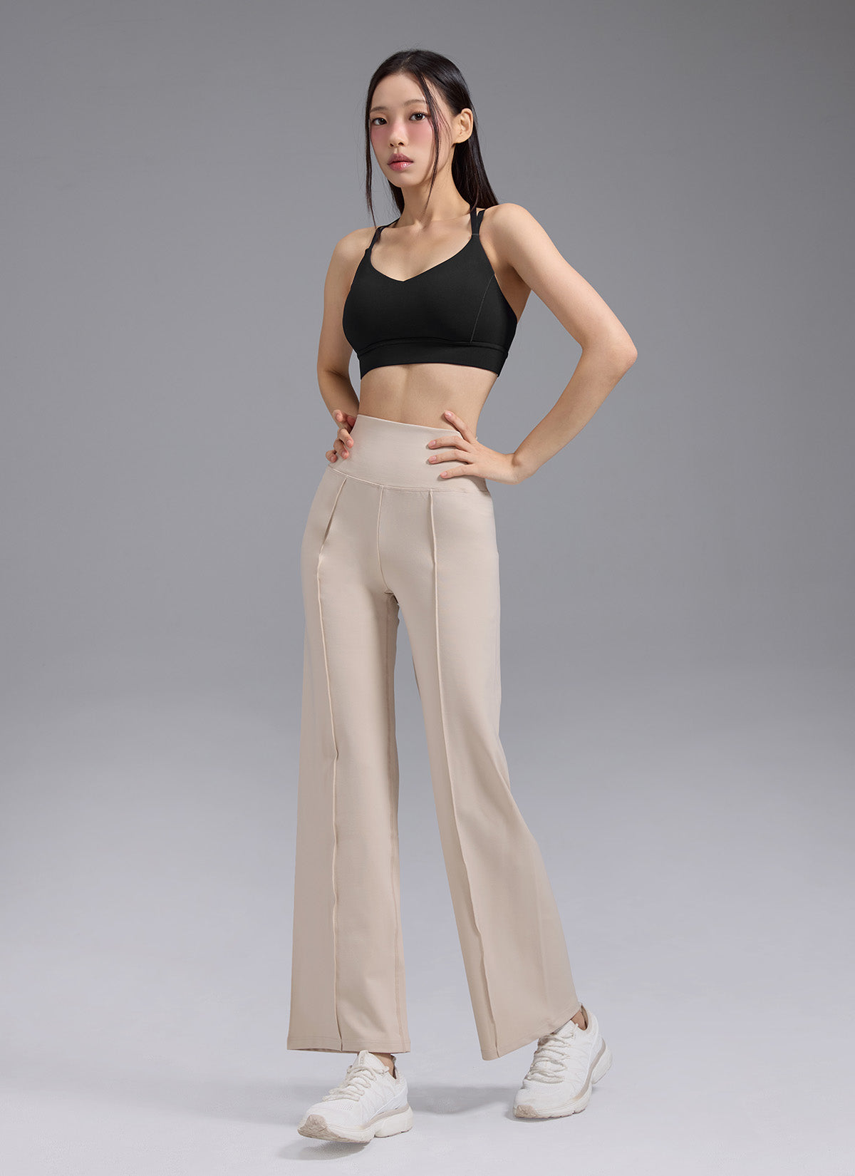 コンフォートファイン ピンタック入り ワイドパンツ ショート丈 & ロング丈