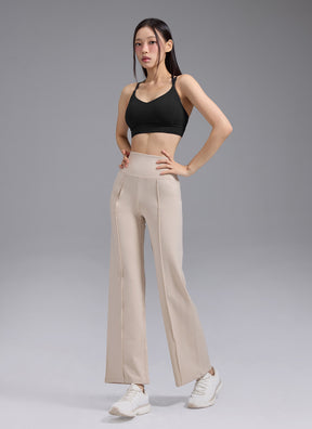 コンフォートファイン ピンタック入り ワイドパンツ ショート丈 & ロング丈