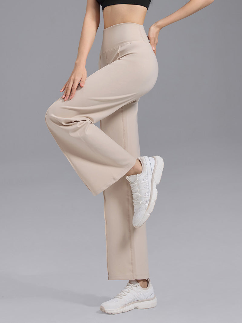 コンフォートファイン ピンタック入り ワイドパンツ ショート丈 & ロング丈