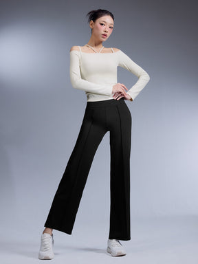 コンフォートファイン ピンタック入り ワイドパンツ ショート丈 & ロング丈