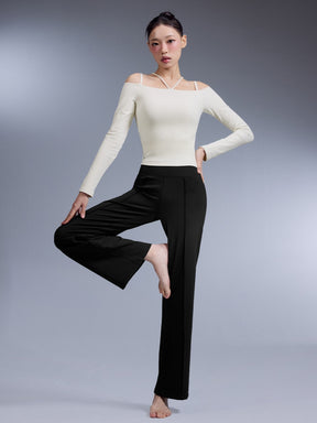 コンフォートファイン ピンタック入り ワイドパンツ ショート丈 & ロング丈