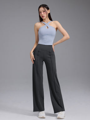 コンフォートファイン ピンタック入り ワイドパンツ ショート丈 & ロング丈