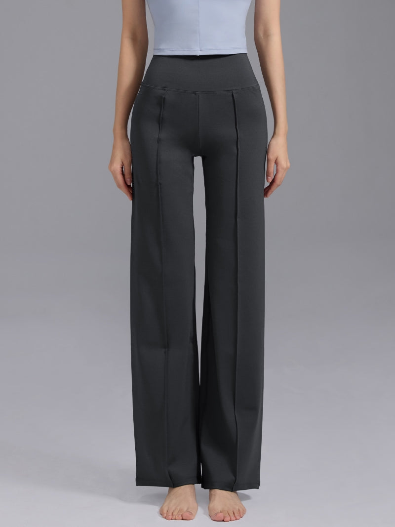 コンフォートファイン ピンタック入り ワイドパンツ ショート丈 & ロング丈