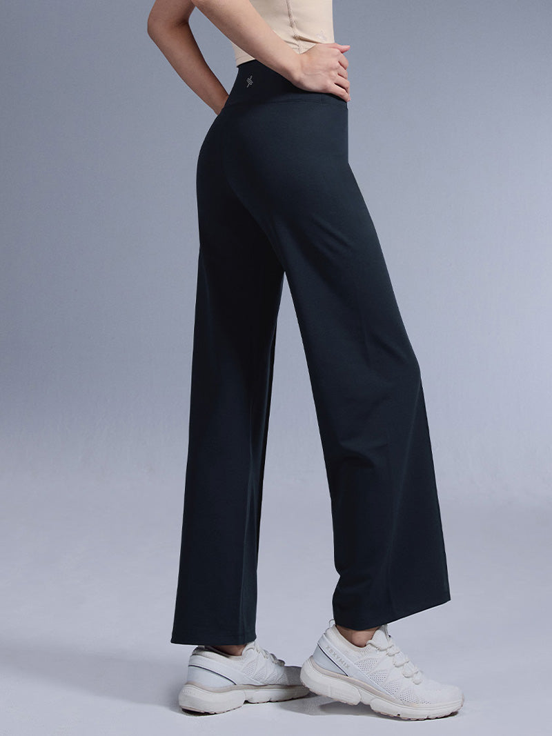 コンフォートファイン ピンタック入り ワイドパンツ ショート丈 & ロング丈