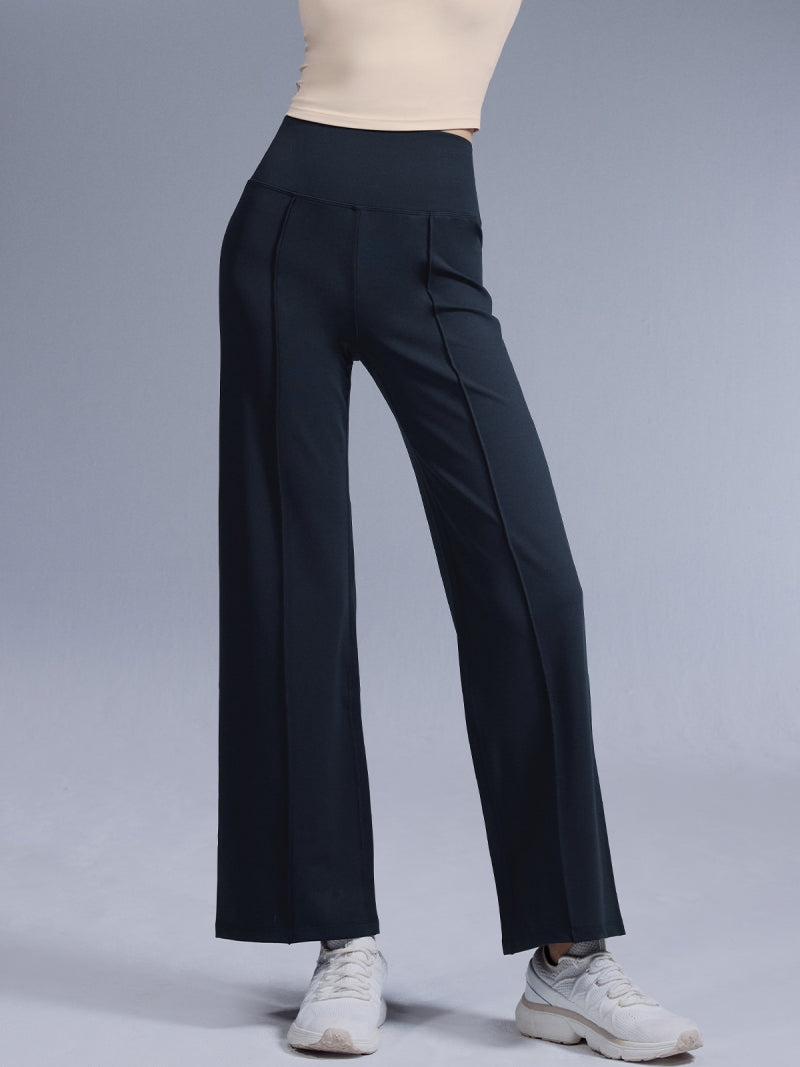 コンフォートファイン ピンタック入り ワイドパンツ ショート丈 & ロング丈