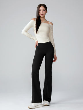 BLACK LABEL シグネチャー パワーライズ フレアレギンス ショート丈&ロング丈