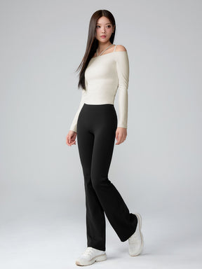 BLACK LABEL シグネチャー パワーライズ フレアレギンス ショート丈&ロング丈