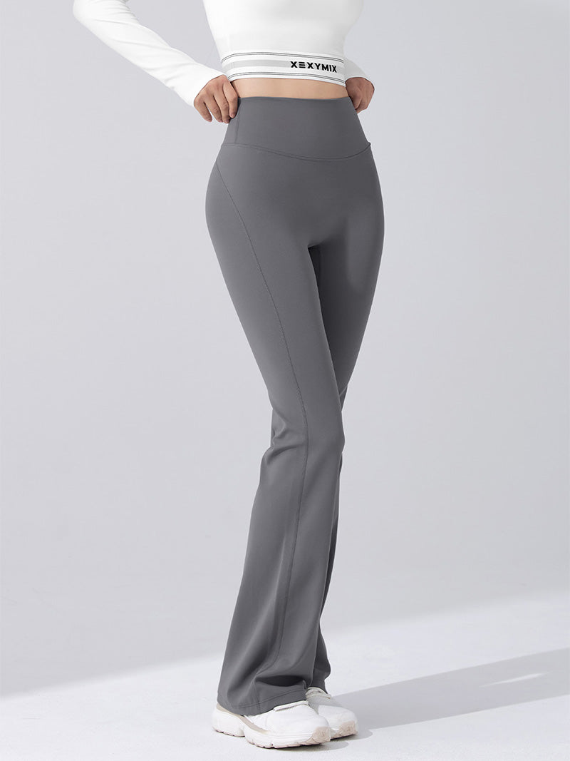 【裏起毛】BLACK LABEL シグネチャー パワーライズ フレアレギンス ショート丈&ロング丈