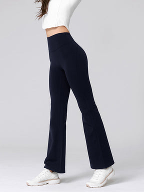 【裏起毛】BLACK LABEL シグネチャー パワーライズ フレアレギンス ショート丈&ロング丈