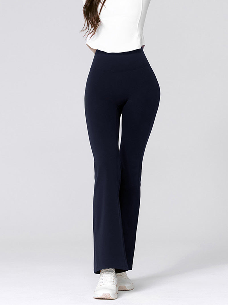 【裏起毛】BLACK LABEL シグネチャー パワーライズ フレアレギンス ショート丈&ロング丈