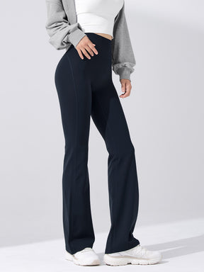 【裏起毛】BLACK LABEL シグネチャー パワーライズ フレアレギンス ショート丈&ロング丈