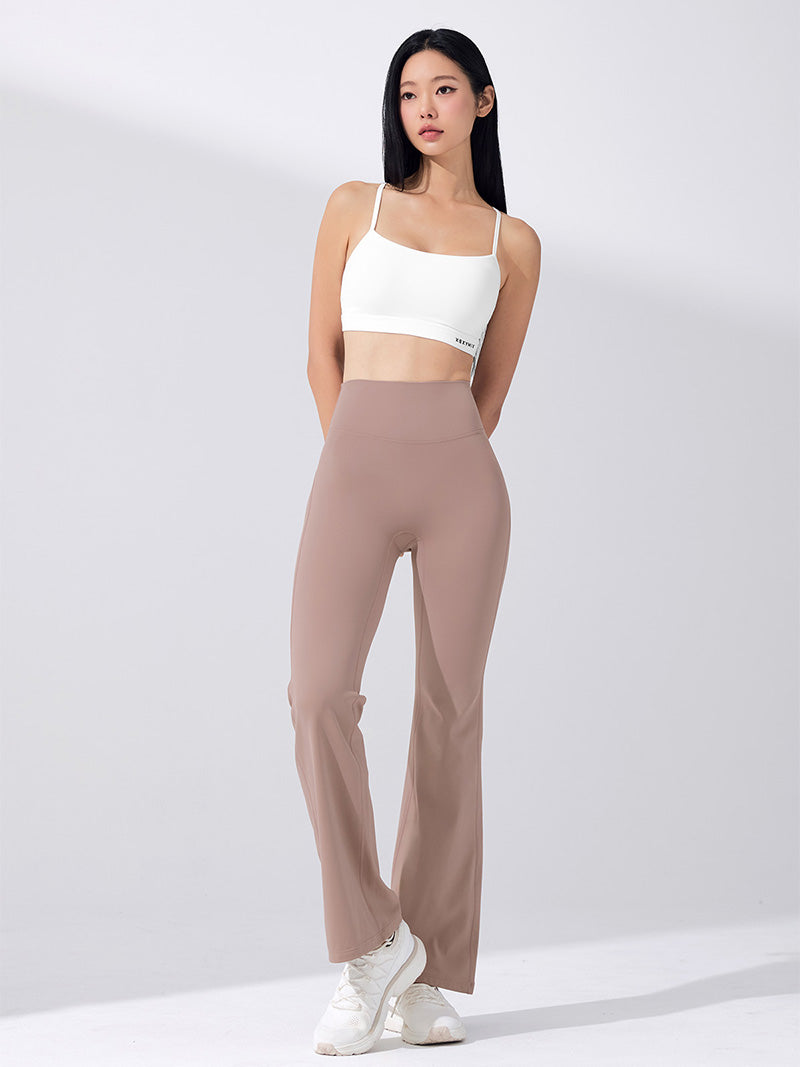 【裏起毛】BLACK LABEL シグネチャー パワーライズ フレアレギンス ショート丈&ロング丈