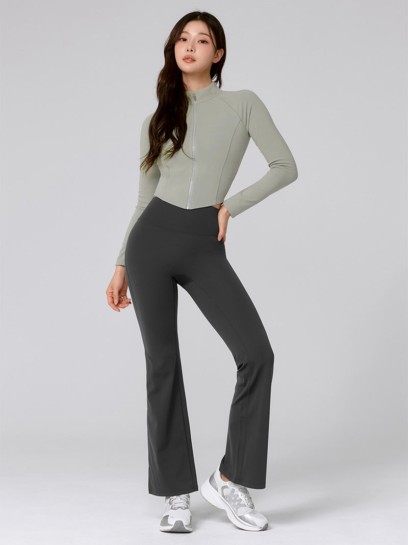 【裏起毛】BLACK LABEL シグネチャー パワーライズ フレアレギンス ショート丈&ロング丈