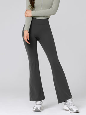 【裏起毛】BLACK LABEL シグネチャー パワーライズ フレアレギンス ショート丈&ロング丈