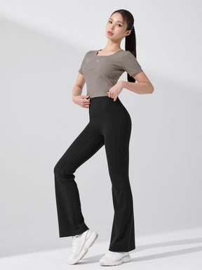 BLACK LABEL シグネチャー パワーライズ フレアレギンス ショート丈&ロング丈