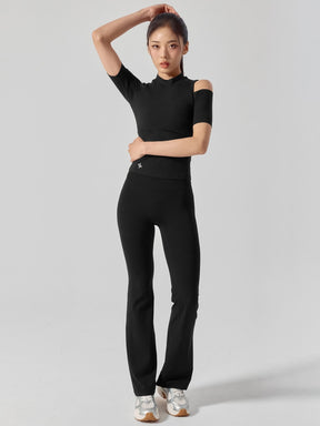 BLACK LABEL シグネチャー パワーライズ フレアレギンス ショート丈&ロング丈