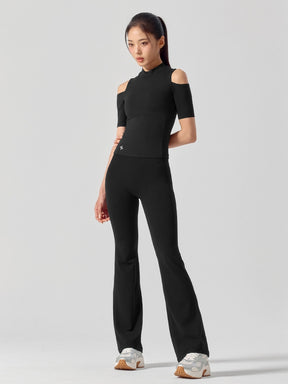 BLACK LABEL シグネチャー パワーライズ フレアレギンス ショート丈&ロング丈