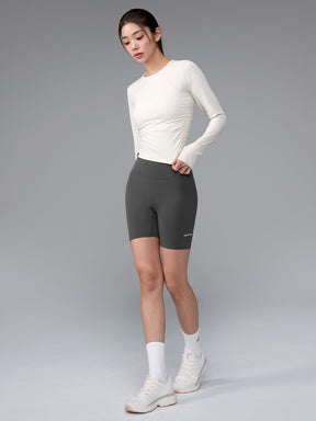 XWFLT05J3 サイドシャーリング入り クロップド丈 長袖