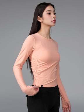 XWFLT05J3 サイドシャーリング入り クロップド丈 長袖