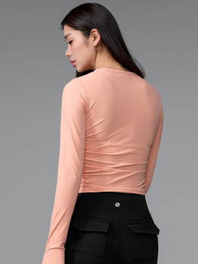 XWFLT05J3 サイドシャーリング入り クロップド丈 長袖