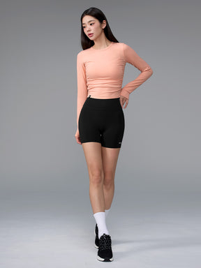 XWFLT05J3 サイドシャーリング入り クロップド丈 長袖