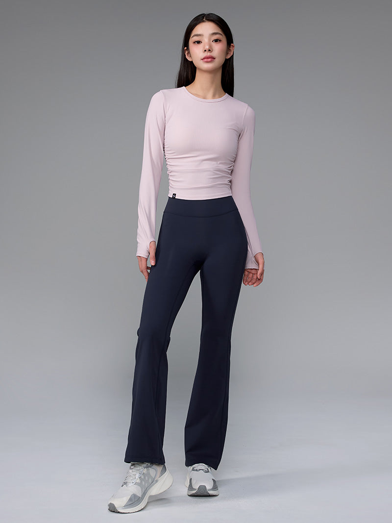 XWFLT05J3 サイドシャーリング入り クロップド丈 長袖