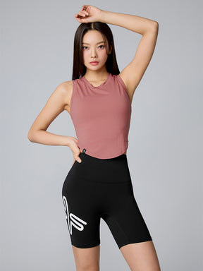 XWFSG16J3 BLACK LABEL シグネチャー360N シンボルマーク入り 3.5分丈 レギンス