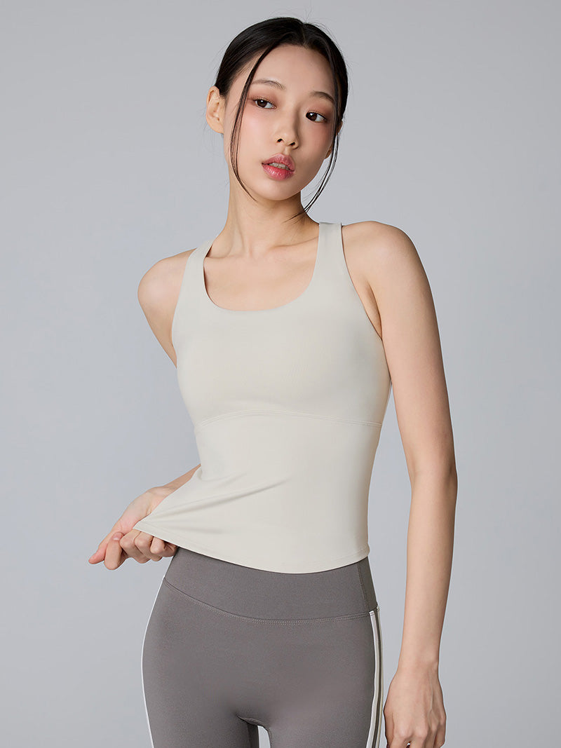 XWFSL03H2 クロス&スリット入り バックコンシャス ブラトップ