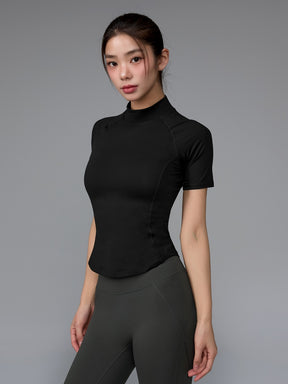 XWFST04J3 ピーチライク モックネック 半袖