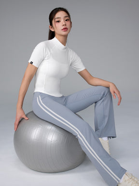 XWFST04J3 ピーチライク モックネック 半袖