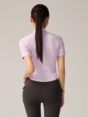 XWFST04J3 ピーチライク モックネック 半袖