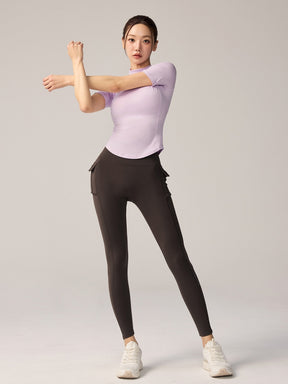 XWFST04J3 ピーチライク モックネック 半袖