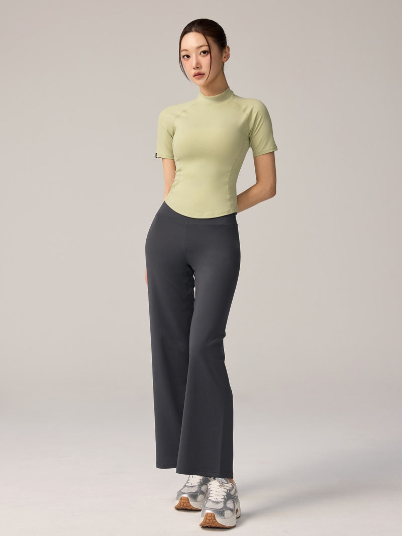 XWFST04J3 ピーチライク モックネック 半袖