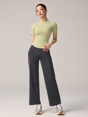 XWFST04J3 ピーチライク モックネック 半袖