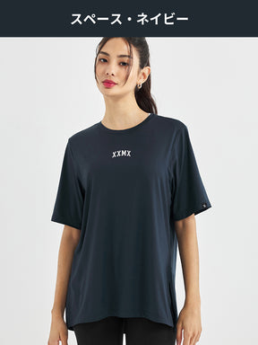【夏まとめ買い】XXMX スリット入り ルーズフィット 半袖