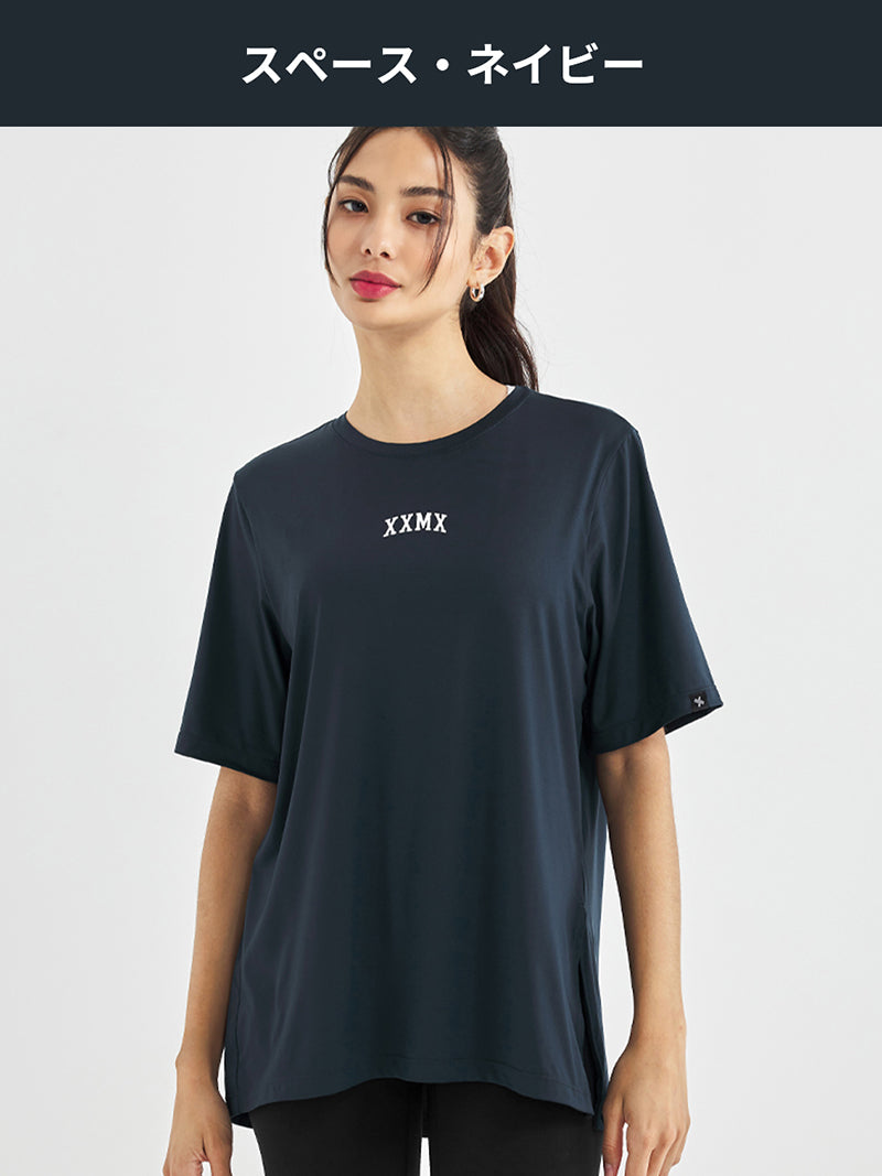 【夏まとめ買い】XXMX スリット入り ルーズフィット 半袖