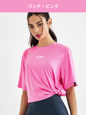 【夏まとめ買い】XXMX スリット入り ルーズフィット 半袖