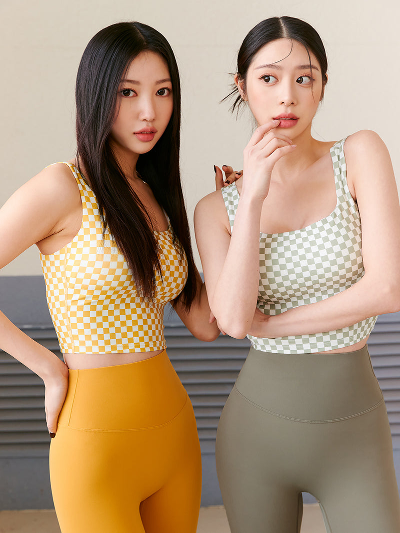XT4349G XELLA INTENTION ブロックチェック柄 ブラトップ