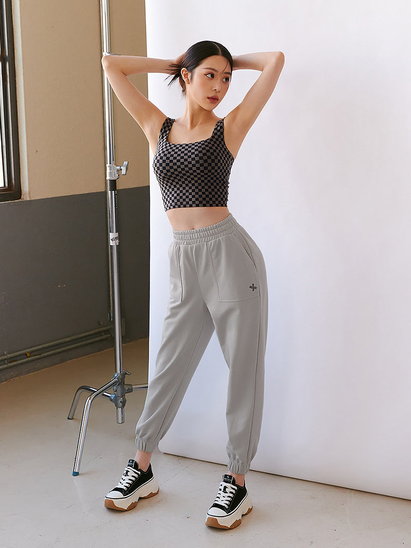 XT4349G XELLA INTENTION ブロックチェック柄 ブラトップ