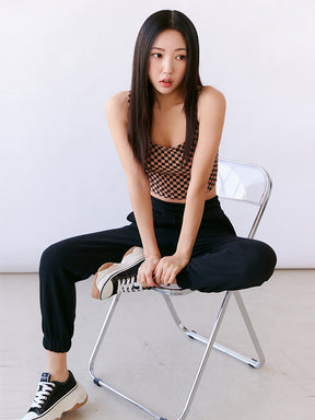 XT4349G XELLA INTENTION ブロックチェック柄 ブラトップ