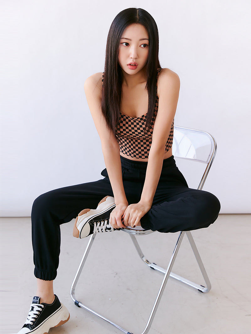 XT4349G XELLA INTENTION ブロックチェック柄 ブラトップ